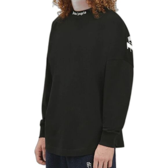 Authentic Palm Angels Classic Black Logo Pullover Sweatshirt Top Mens Size Large - Picture 5 of 13